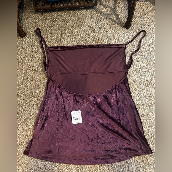 Free People All Night Velvet Tunic Color Fig Size Med - Picture 3 of 6